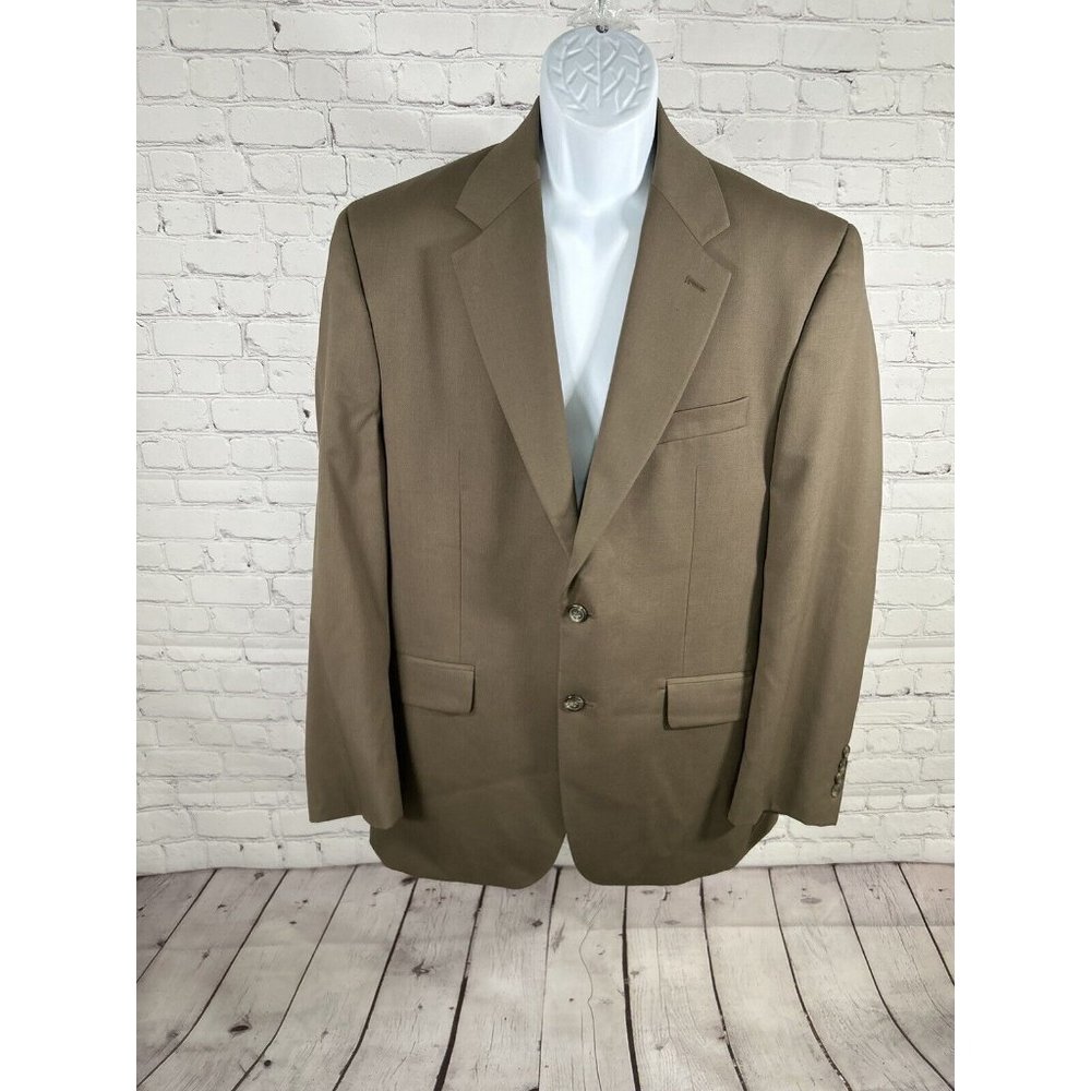 Chaps 1978 100% Wool Solid Brown 2 Button Sports Coat Jacket Blazer Men’s 42R
